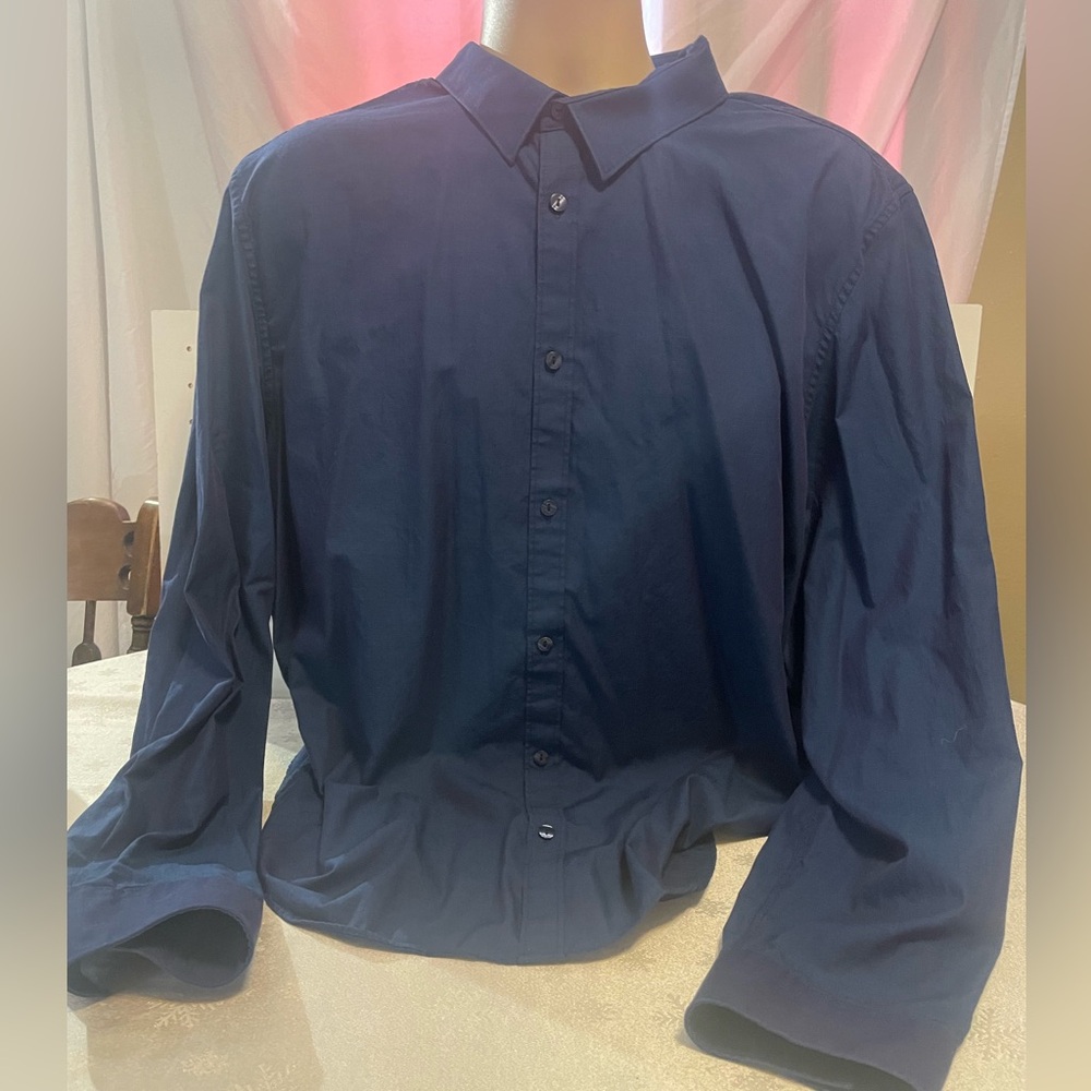 Calvin Klein Navy Blue Long Sleeve Shirt
